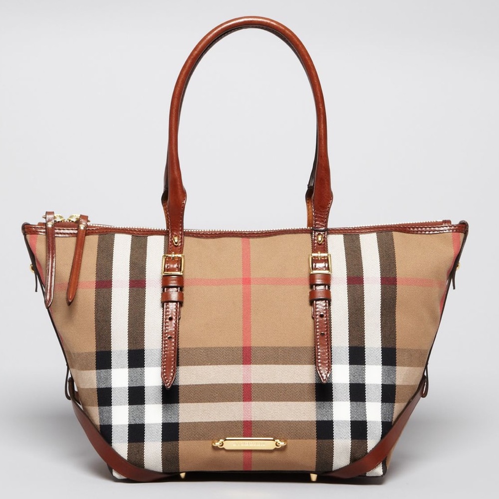 BURBERRY House Check Bridle Salisbury Tote Tan SM